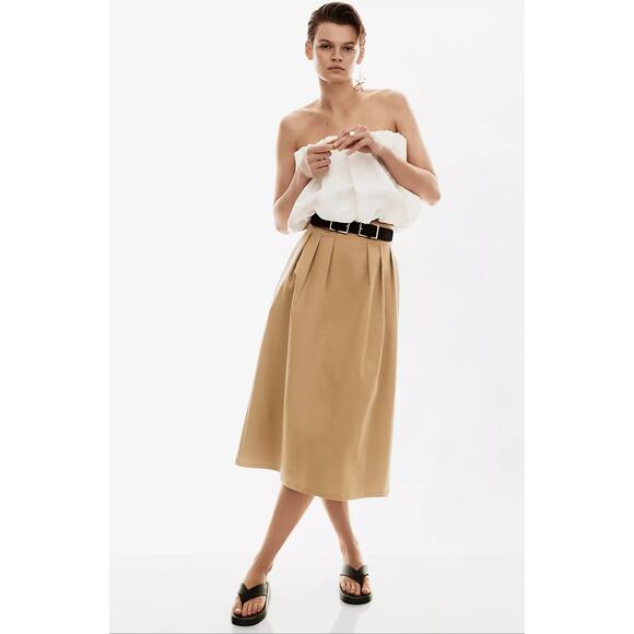 NWT Anthropologie Corey Lynn Pleated Trouser Skirt - Small - Picture 2 of 8